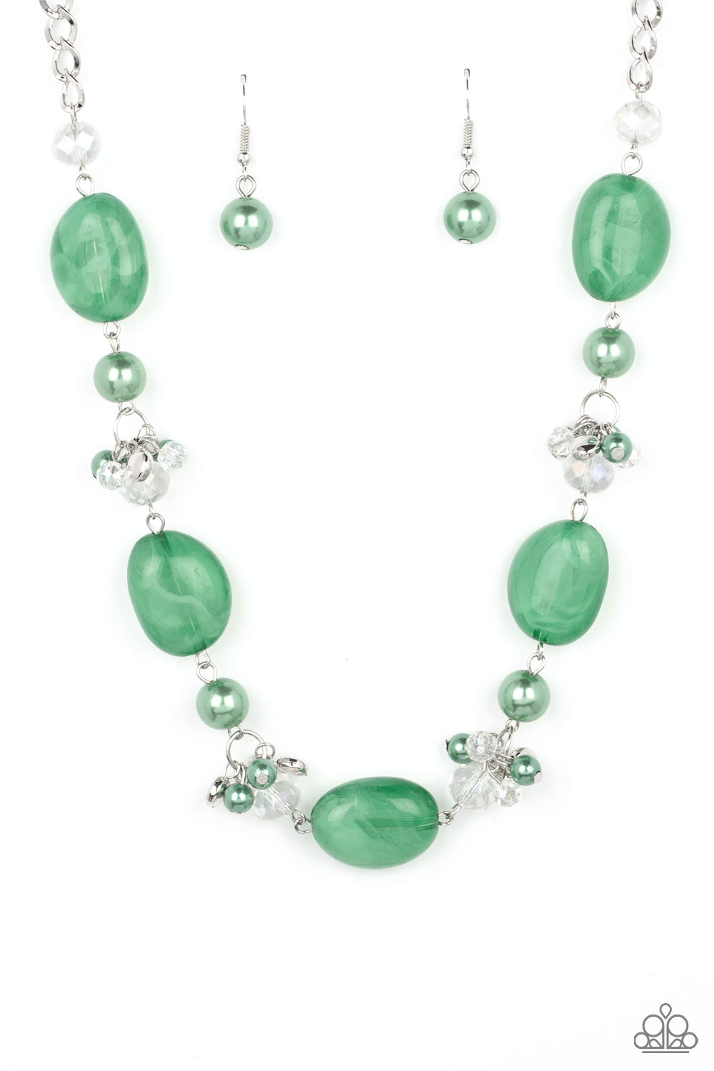 The Top TENACIOUS - Green Bead Necklace - Paparazzi Accessories