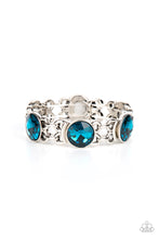 Load image into Gallery viewer, Devoted to Drama - Blue Rhinestone Bracelet - Paparazzi Accessories
