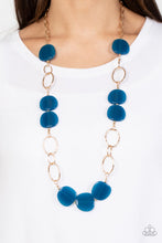 Load image into Gallery viewer, Posh Promenade - Blue and Gold Necklace - Paparazzi Accessories
