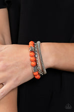 Load image into Gallery viewer, Tour de Tourist - Orange Acrylic Bracelet - Paparazzi Accessories
