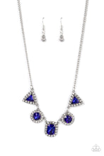Load image into Gallery viewer, Posh Party Avenue - Blue Rhinestone Necklace - Paparazzi Accessories
