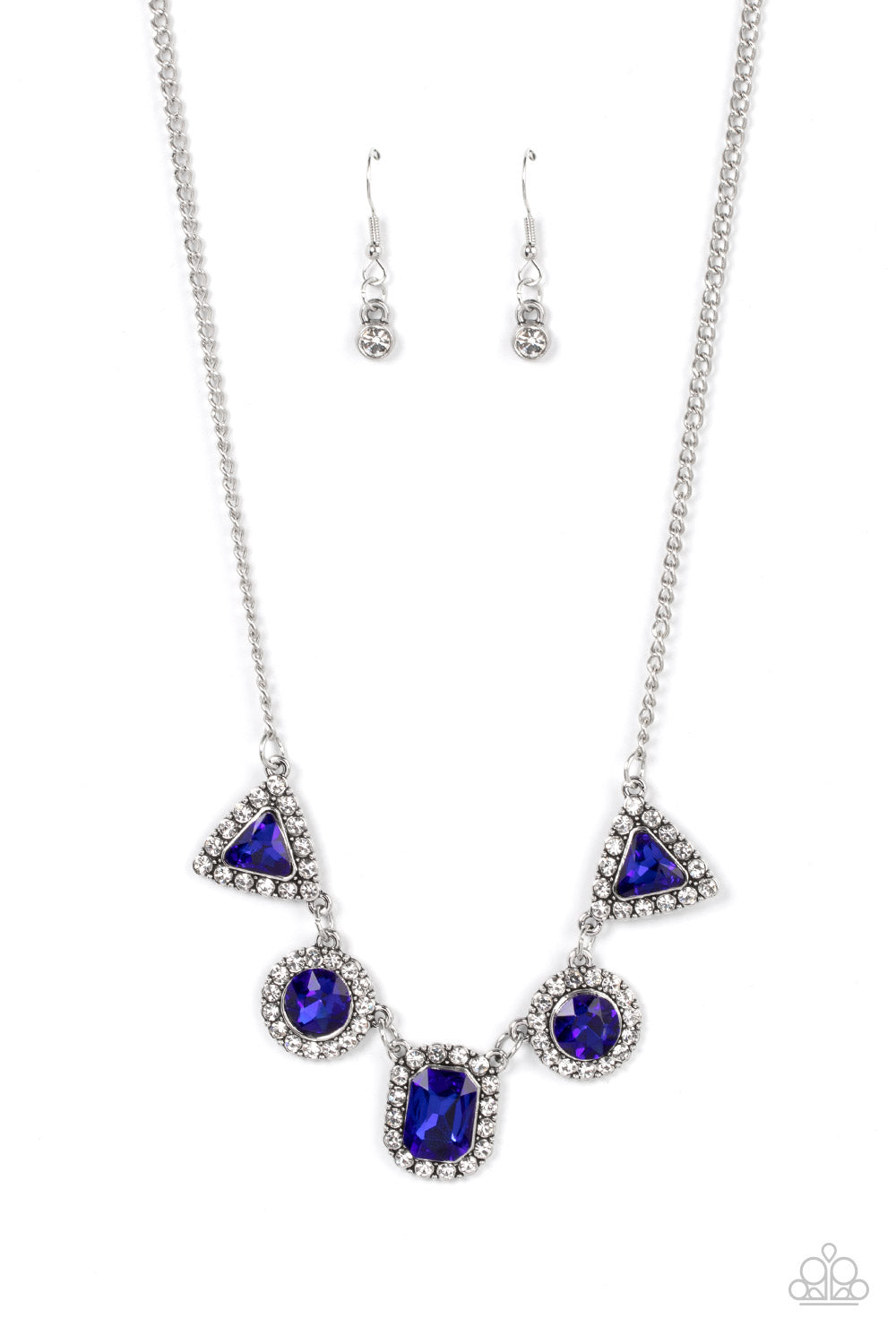Posh Party Avenue - Blue Rhinestone Necklace - Paparazzi Accessories