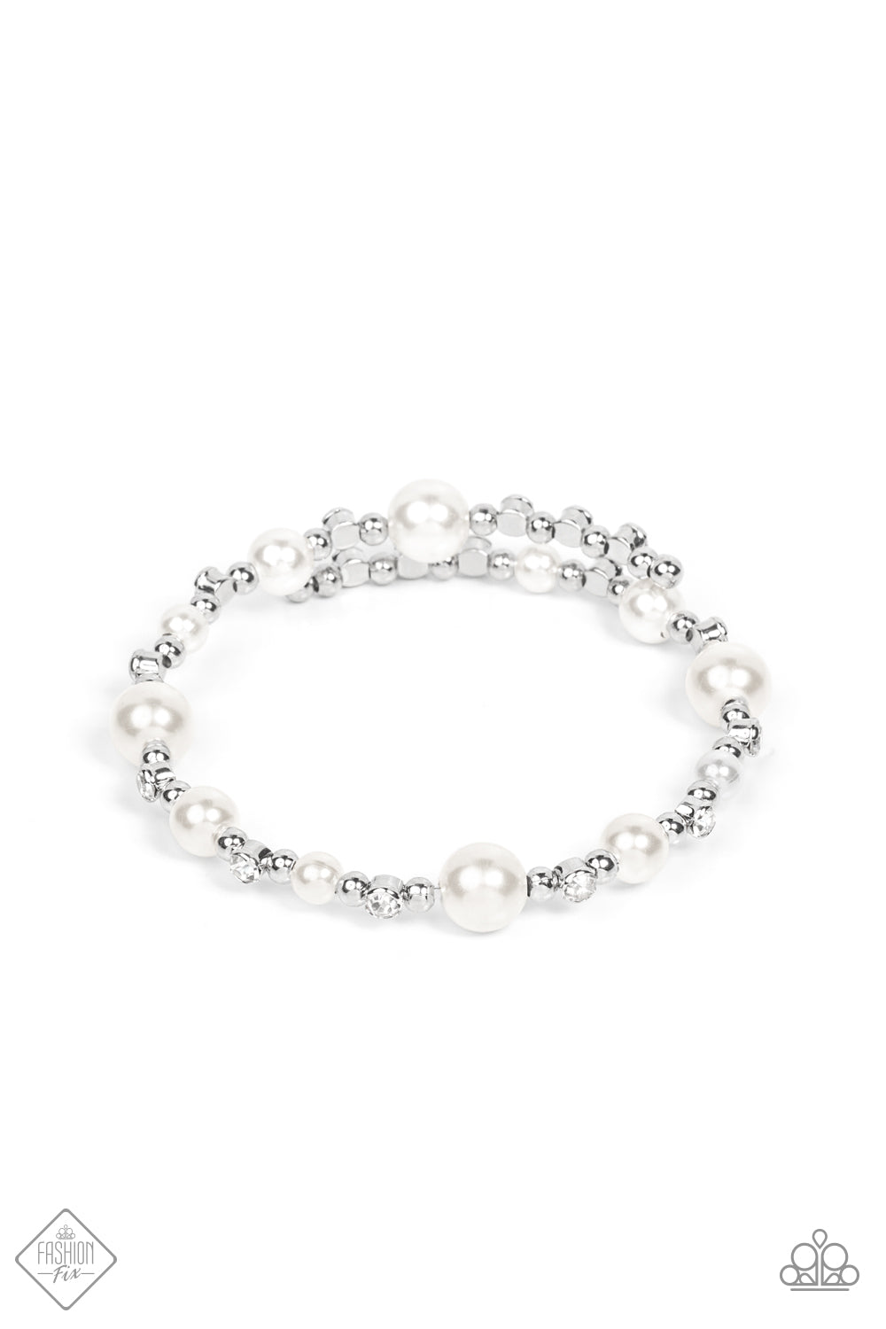 Chicly Celebrity - White Pearl Bracelet