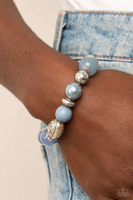 Load image into Gallery viewer, Tonal Takeover - Blue Bead and Rhinestone Bracelet - Paparazzi Accessories
