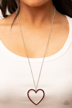 Load image into Gallery viewer, Va-Va-VALENTINE - Red Rhinestone Heart Necklace - Paparazzi Accessories
