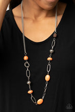 Load image into Gallery viewer, Barefoot Bohemian - Orange Wood Bead Necklace
