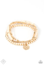Load image into Gallery viewer, Terraform Trendsetter - Earthy White and Gold Bracelet - Paparazzi Accessories
