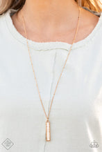 Load image into Gallery viewer, Rural Regeneration - Earthy White Stone Gold Necklace - Paparazzi Accessories
