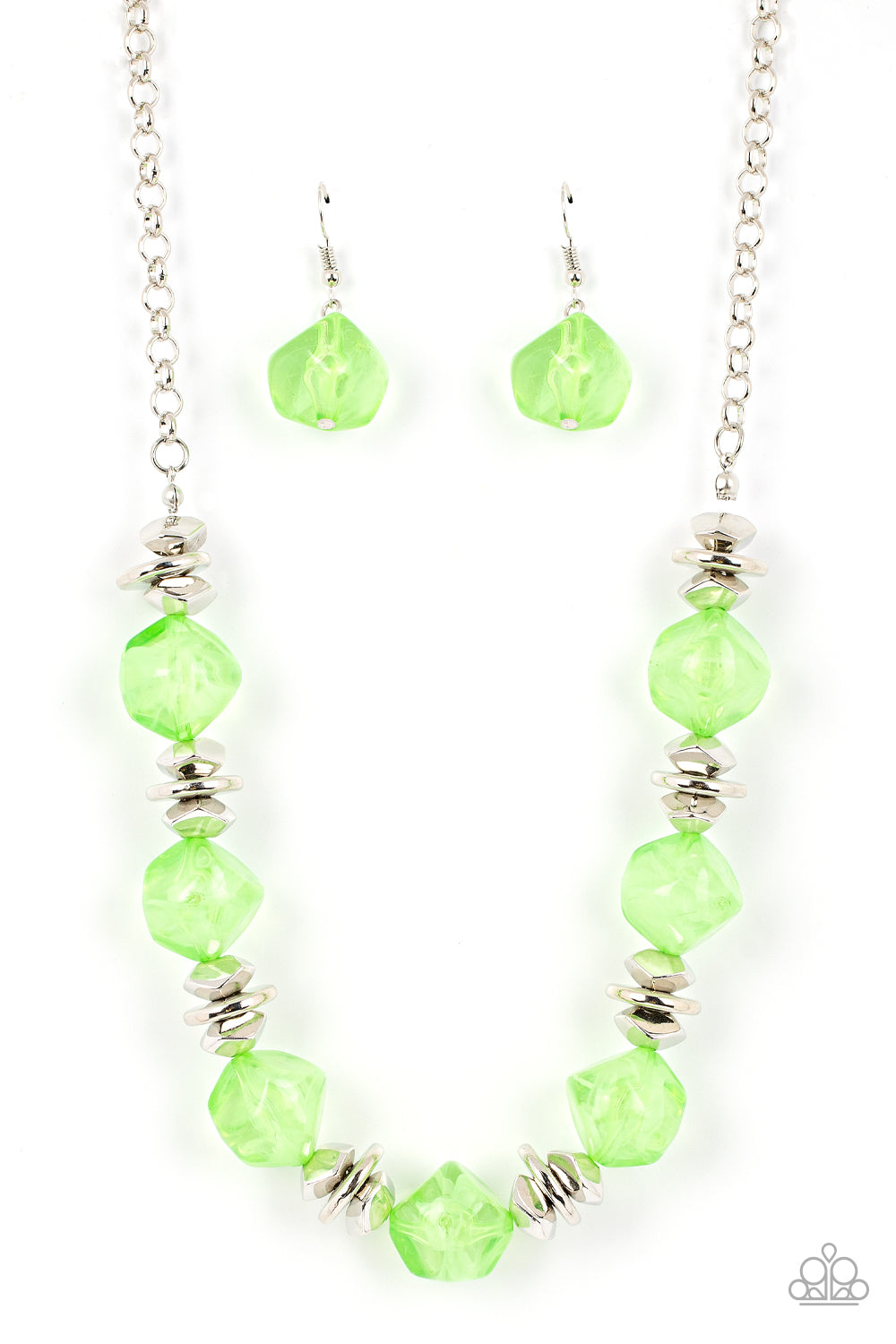 Island Ice - Green Necklace - Paparazzi Accessories