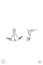 Load image into Gallery viewer, Metal Origami - Silver Earrings - Paparazzi Accessories
