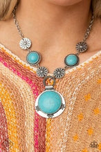 Load image into Gallery viewer, Saguaro Garden Blue Turquoise Necklace - Paparazzi Accessories
