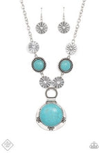 Saguaro Garden Blue Turquoise Necklace - Paparazzi Accessories
