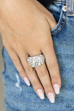 Load image into Gallery viewer, Gatsby&#39;s Girl Pearl and White Rhinestone Ring

