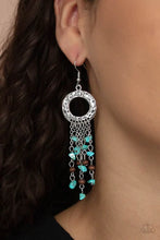 Load image into Gallery viewer, Primal Prestige Turquoise and Wood Earrings - Paparazzi Accessories
