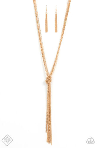 KNOT All There Gold Necklace - Paparazzi Accessories
