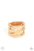 Load image into Gallery viewer, Contemporary Convergence Gold Ring - Paparazzi Accessories

