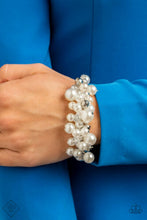 Load image into Gallery viewer, Elegantly Exaggerated White Pearl Bracelet - Paparazzi Accessories
