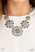 Load image into Gallery viewer, Royally Romantic Green Rhinestone Necklace - Paparazzi Accessories
