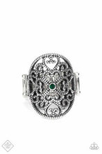 Load image into Gallery viewer, Imperial Icon - Green Rhinestone Ring - Paparazzi Accessories
