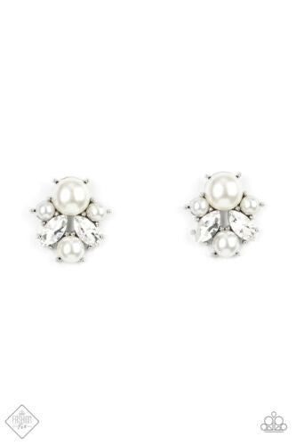 Royal Reverie Pearl and Rhinestone Earrings - Paparazzi Accessories